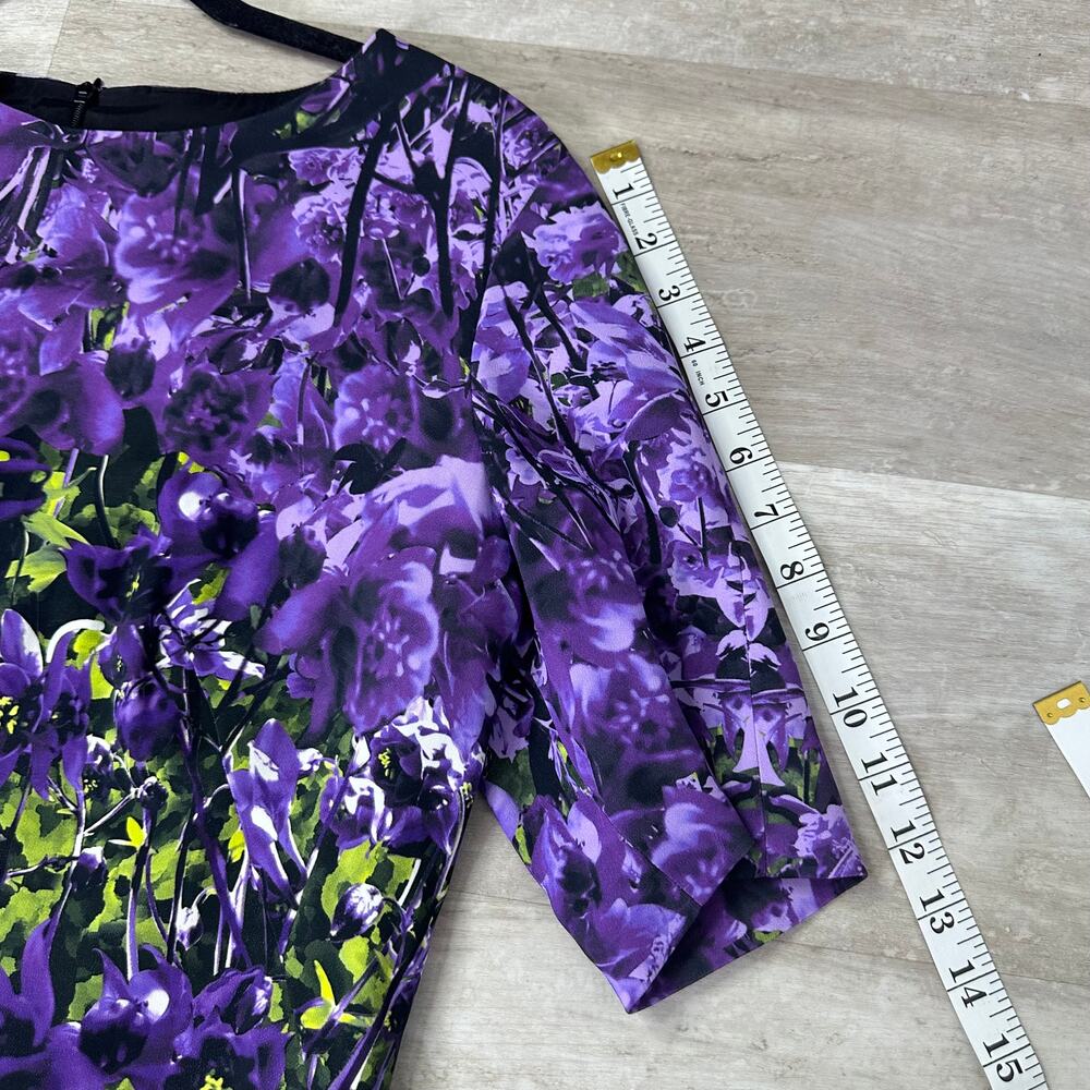 Escada purple poppy Floral Print Sheath Dress - Picture 15 of 16